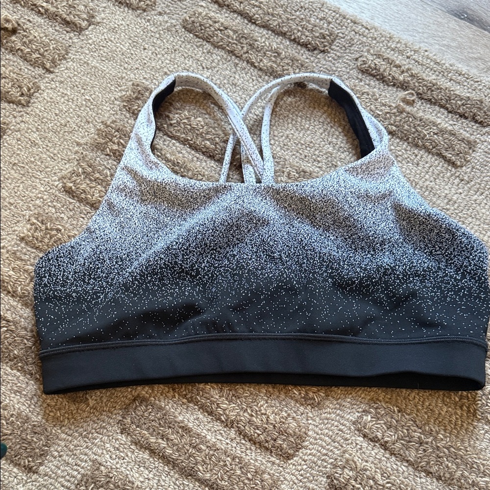 Women's Black and White Sports Bra- Lululemon
